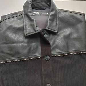 Faux leather & curduroy | ZARA